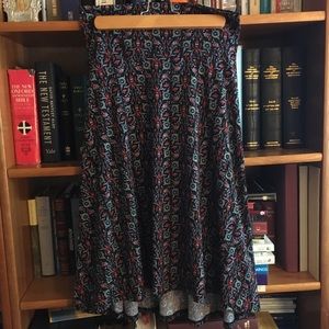 Lularoe | azure floral foldover skirt sz small
